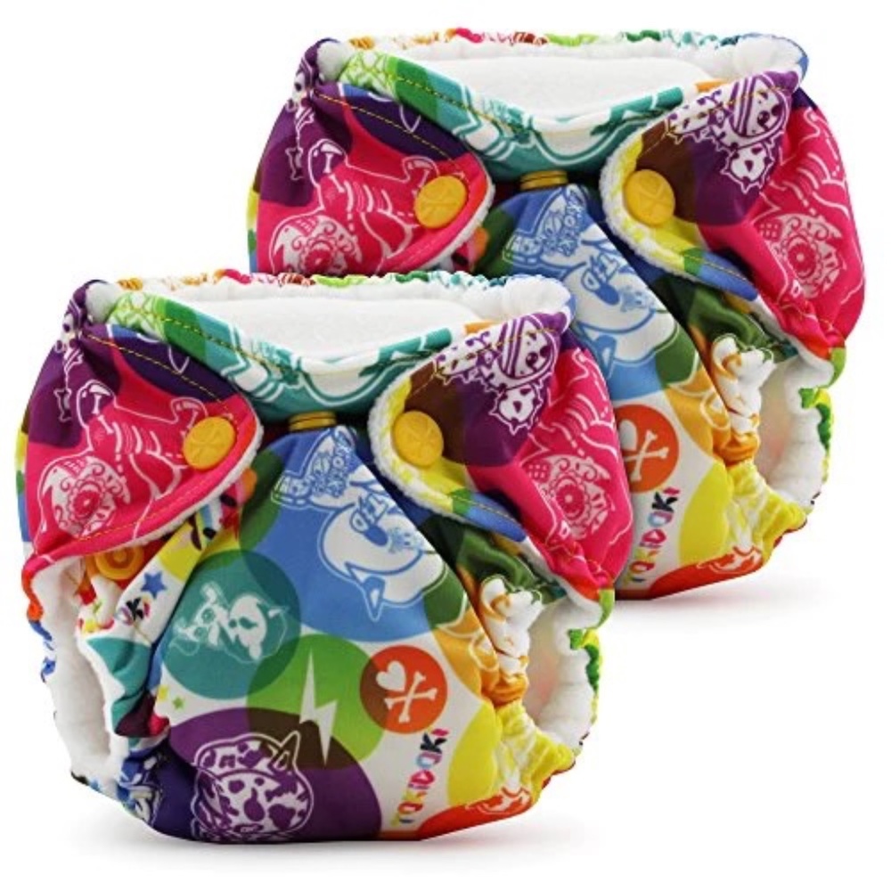 2 NWT LIL JOEY Preemie/newborn aio cloth diaper toki dokie limited edition